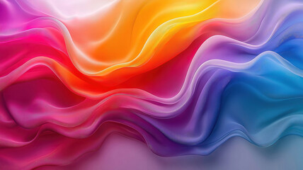 Chic Rainbow Wave Background Ideal for Creative Projects and Artistic Designs
