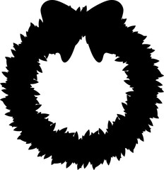 Christmas Wreat Silhouette