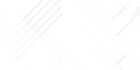 Modern Abstract white background design with layers of textured white transparent material in triangle and squares shapes. White color technology concept geometric line vector background.
