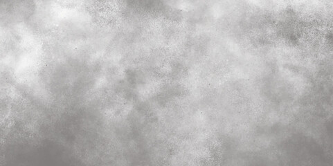 Abstract white and gray isolated cloud cumulus clouds. Gray aquarelle painted realistic fog or mist smoky textured canvas design. White and ash messy wall stucco texture background.