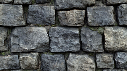 Obraz premium A close-up of a weathered stone wall with rough texture.