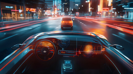 Fototapeta premium autonomes driving concept