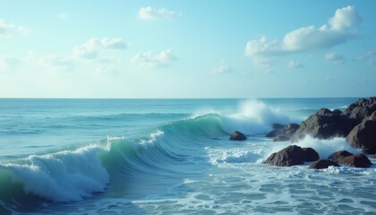 Fototapeta premium Epic Ocean Wave Powerful and Majestic