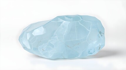 Raw Aquamarine Crystal, Pale Blue