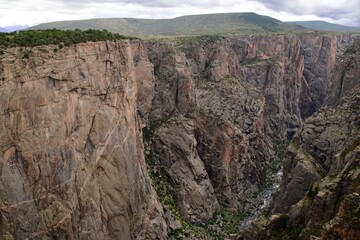 the steep, eroded cliffs of black canyon national park, near gunnison,
colorado