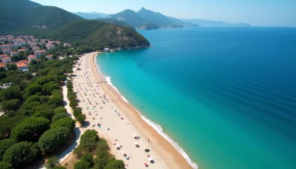  Bright blue waters meet the sandy shore