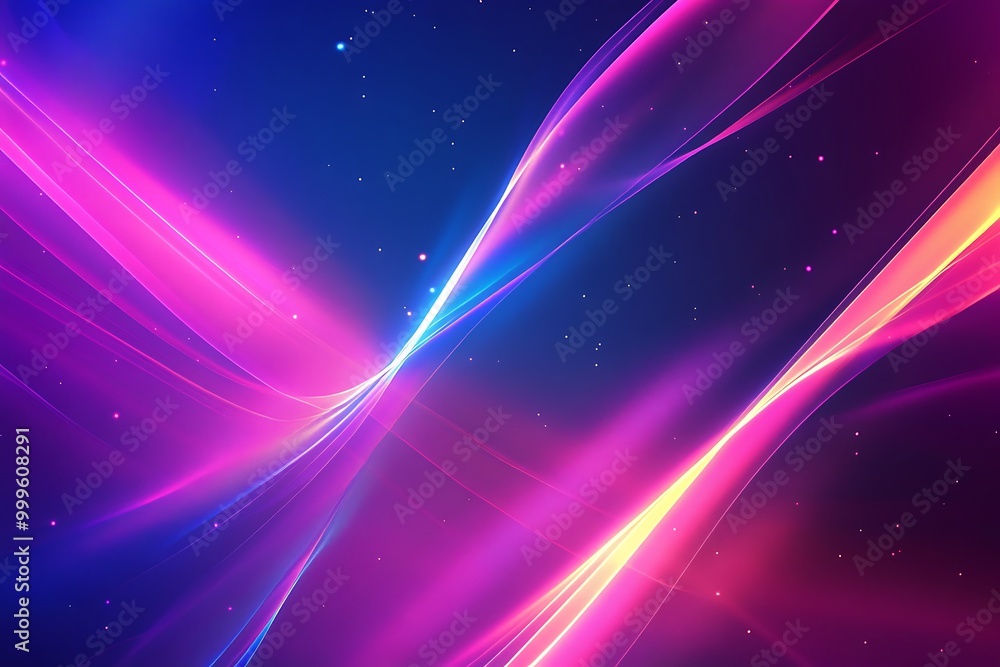 Poster dynamic glowing lines background
