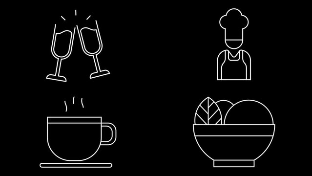 Restaurant Line Icons