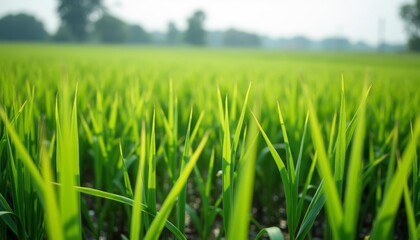  Vibrant green field ready for harvest