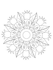 Flower coloring pages for kids