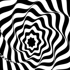 abstract geometry in black and white for hypnosis relaxation