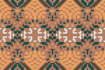 Fototapeta premium Traditional Modern Abstract Geometric Patternfolk Embroidery, Aztec Geometric Ornament Print. Design for Carpet, Wallpaper, Clothing, Wrapping, Fabric