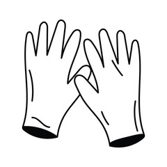 Cleaning gloves, protective gloves vector design