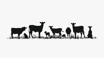 A group of cows and bulls enjoying the lush grass, suitable for rural or agricultural themes