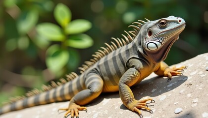 Obraz premium Elegance in nature A majestic iguana in its natural habitat