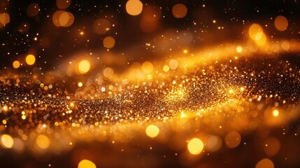 a dazzling golden glitter background with shimmering sparkles creating an enchanting and festive mood ideal for glamorous events or celebrations rich textures and depth