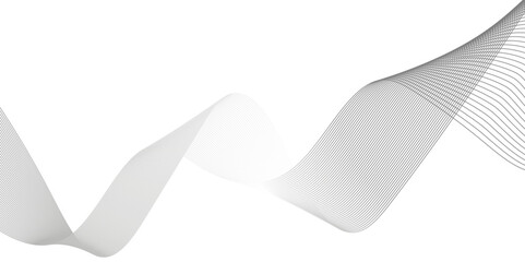 Abstract gray background. Abstract vector gray wave lines on white background. Vector wavy curve gradient blend pattern line. Abstract technology line mesh background.