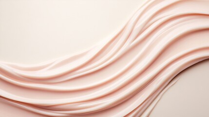 Obraz premium Soft pink fabric waves on a light background, creating a soothing visual texture.