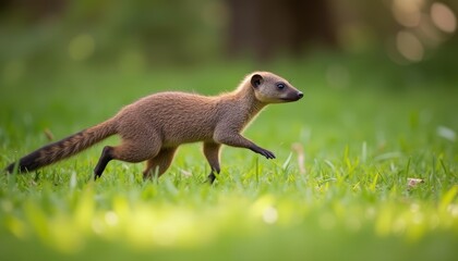  Wildlife in motion  A small mammal in its natural habitat