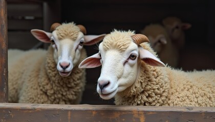  Friendly farm life with curious sheep
