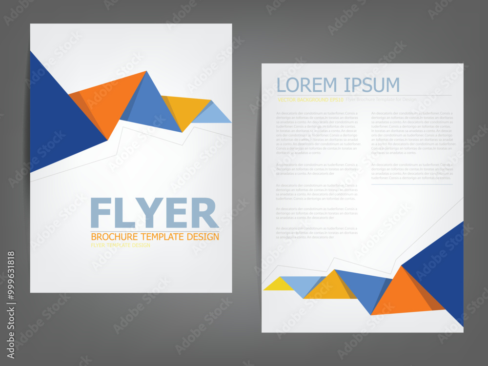 Poster header flyer business brochure vector graphic with space for text and message design