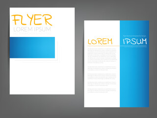 Header flyer business brochure vector graphic with space for text and message design