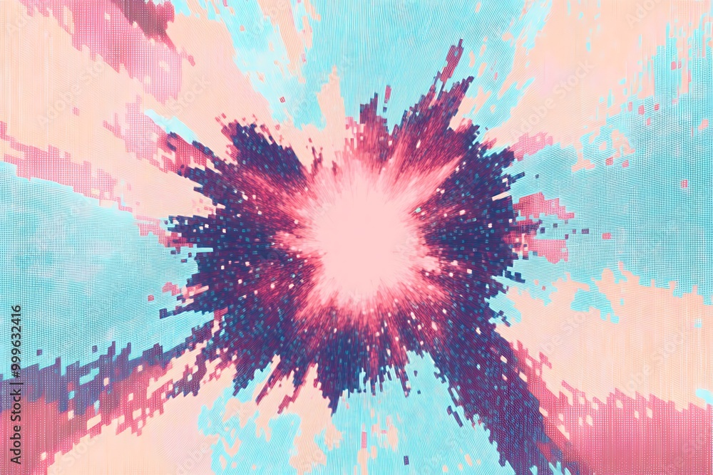 Poster pop frame background/horizontal that looks like it's exploding