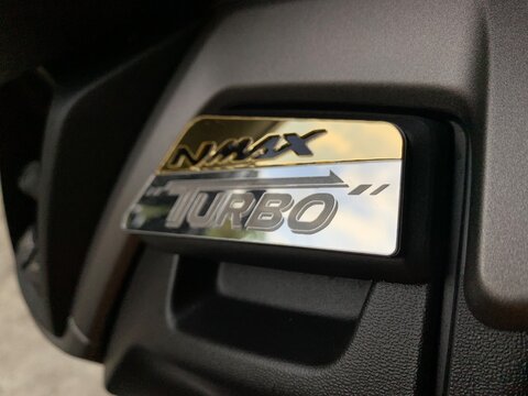 Parepare, Indonesia - September 26, 2024: Dashboard design of Yamaha Nmax Turbo motorbike.