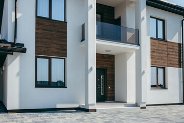 Facade of a two-story house