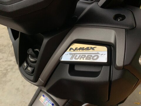 Parepare, Indonesia - September 26, 2024: Dashboard design of Yamaha Nmax Turbo motorbike.