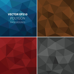 Obraz premium Polygonal graphic vector curve line overlap background for text and message design