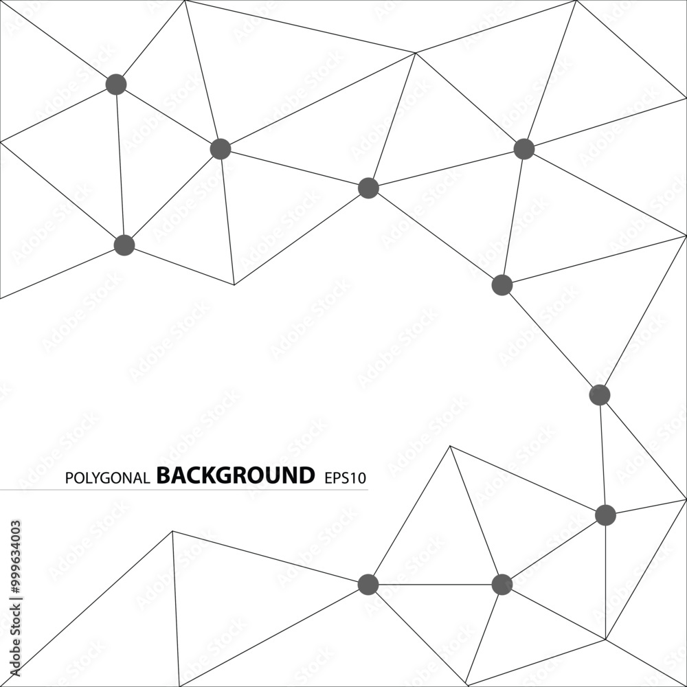 Poster polygonal graphic vector curve line overlap background for text and message design