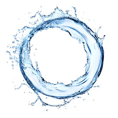 Water circle isolated on transparent background