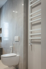 Interior of modern bathroom in house
