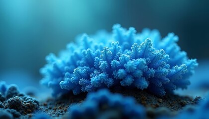 Obraz premium Vibrant Blue Coral Underwater