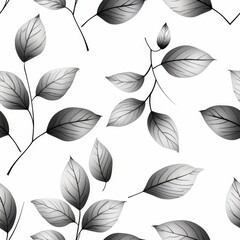 leaves pattern pattern, green. ai generated