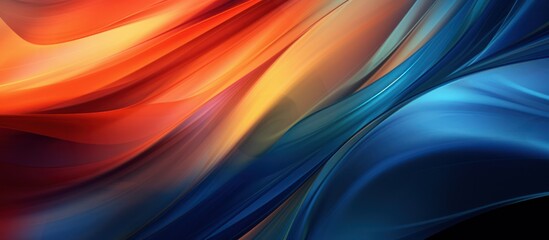 Fototapeta premium Abstract Swirling of Colors: Red, Orange, and Blue