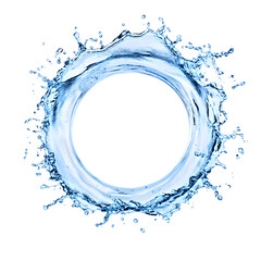 Water circle isolated on transparent background