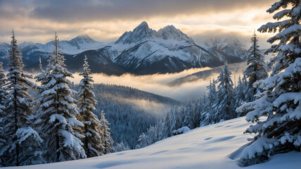 A Beautiful Realistic winter season background