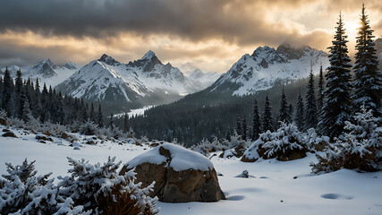 A Beautiful Realistic winter season background