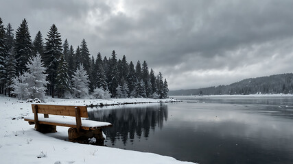 A Beautiful Realistic winter season background