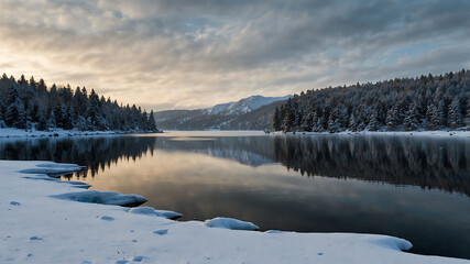 A Beautiful Realistic winter season background