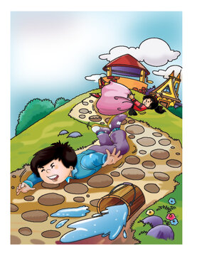 kids rhymes background jack & Jill