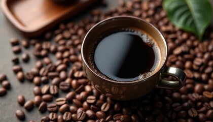 Fototapeta premium A moment of coffee bliss