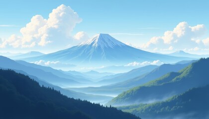 Fototapeta premium Epic Mountain Landscape Majestic and Serene