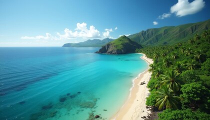 Obraz premium Paradise Found A serene tropical beach getaway