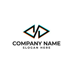 CD lettermark in tiktok logo style in modern and minimalist style