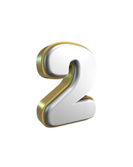 3D Render of number and symbol
