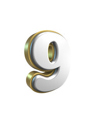 3D Render of number and symbol