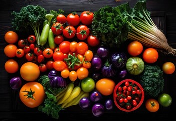vibrant display colorful fruits vegetables organized nutrient content visual feast, rainbow, lgbtq, lgbt, pride, love, equality, foods, colors, nutrients